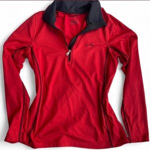 Red & Black Ralph Lauren Active Quarter Zip Long Sleeve